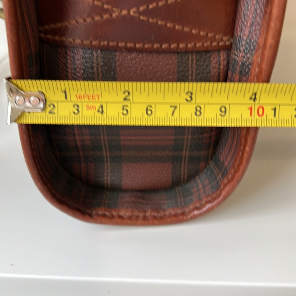 Vintage Ralph Lauren Brown Tartan Plaid Crossbody Messenger Saddle Bag - Picture 15 of 16